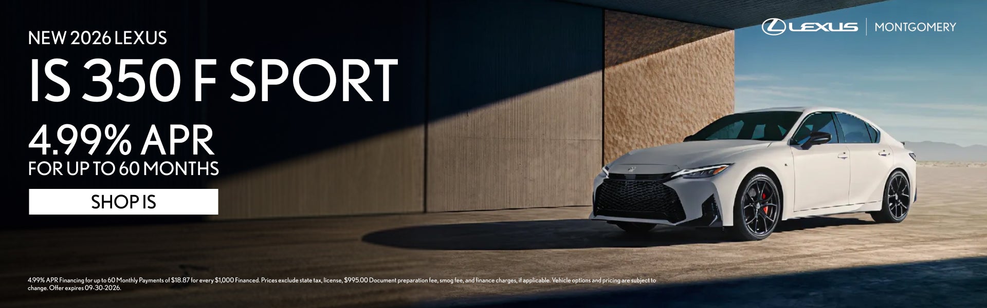 NEW 2026 LEXUS IS 350 F SPORT